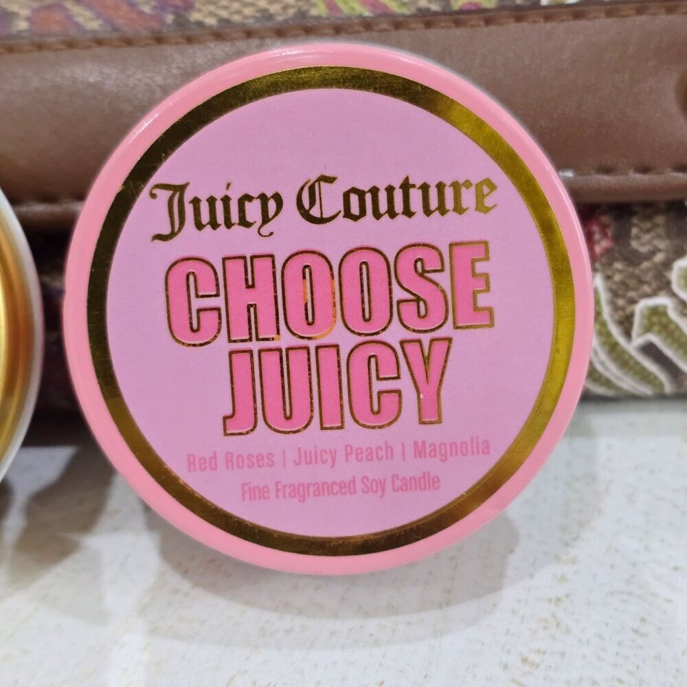 Juicy Couture ✦ Signature Print Wallet ✦ Pink & Gold Accents w/ Bonus Candles - Picture 11 of 13